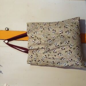 Oversized Hand Stitched Christmas Dog Shoulder Bag
